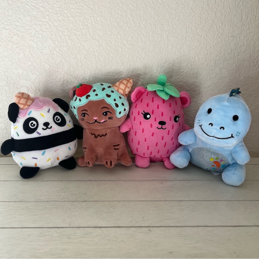 Lot of 4 Bundle Moriah Elizabeth 6” Mini Plushes Stuffed Animals ME